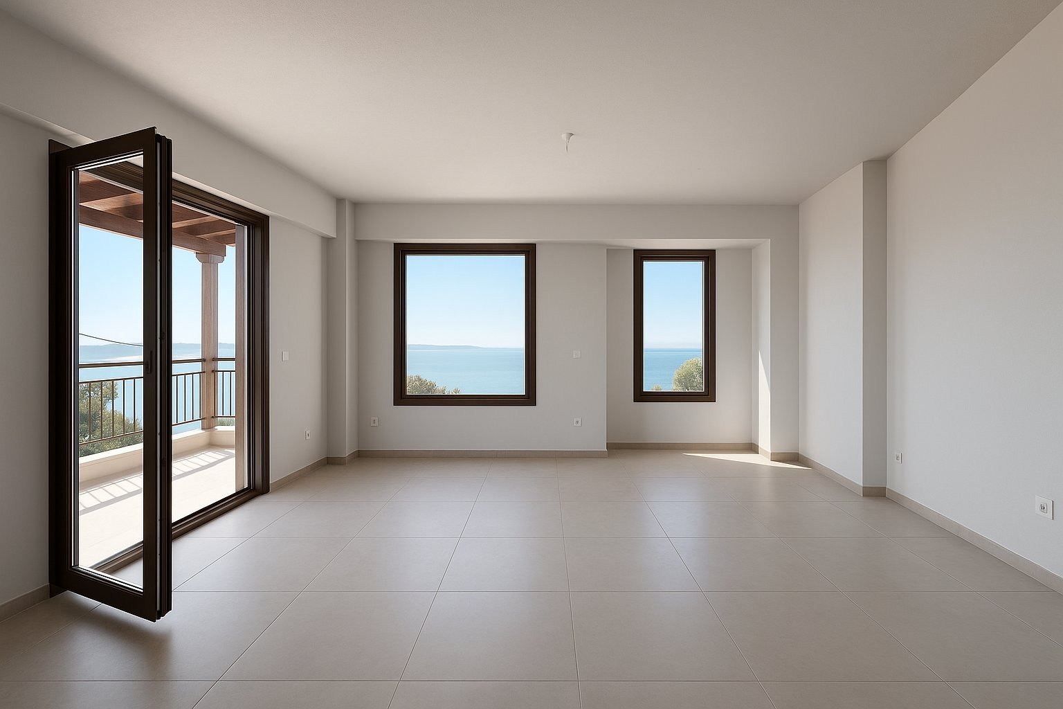 Remvi Residences living room with sea view